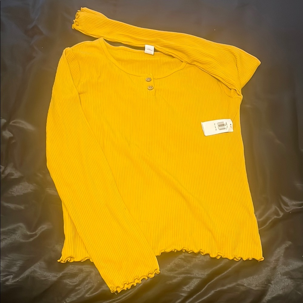 Old Navy Mustard Ribbed Top